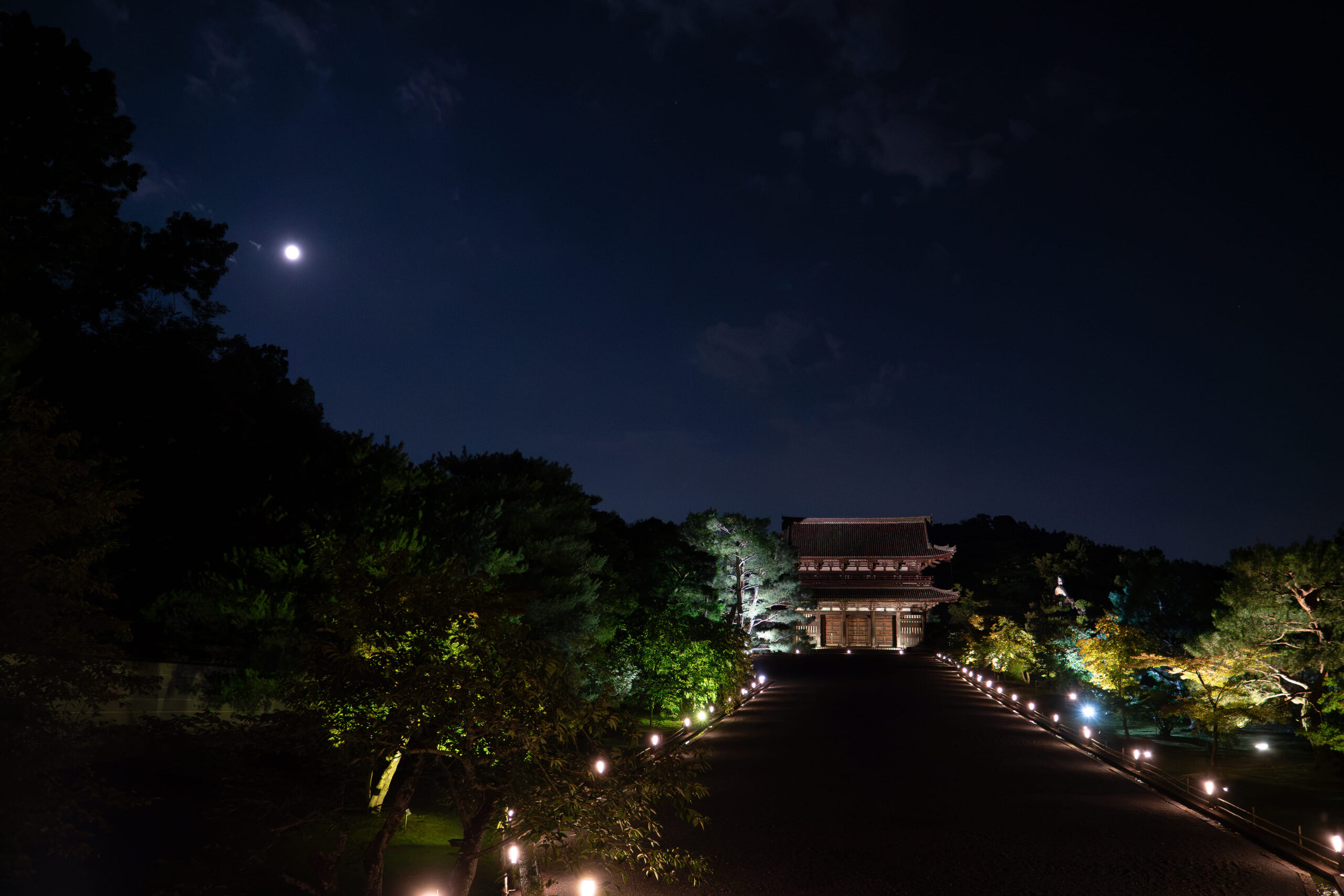 仁和寺 観月祭 夜の部のお月見の様子